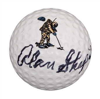 Alan Shepard Autographed Commemorative "Moonball" Spalding Golf Ball (Beckett)